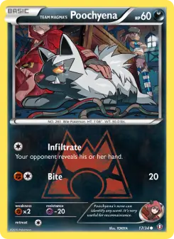 Team Magma's Poochyena, Double Crisis #17/34