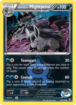 Team Aqua's Mightyena, Double Crisis #18/34