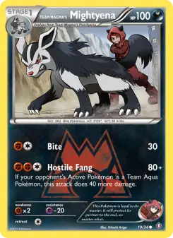 Team Magma's Mightyena, Double Crisis #19/34