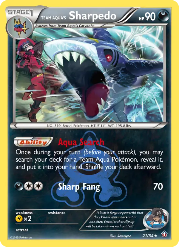 Team Aqua's Sharpedo, Double Crisis #21