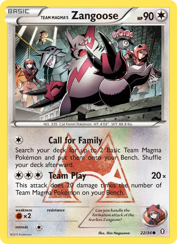 Team Magma's Zangoose, Double Crisis #22