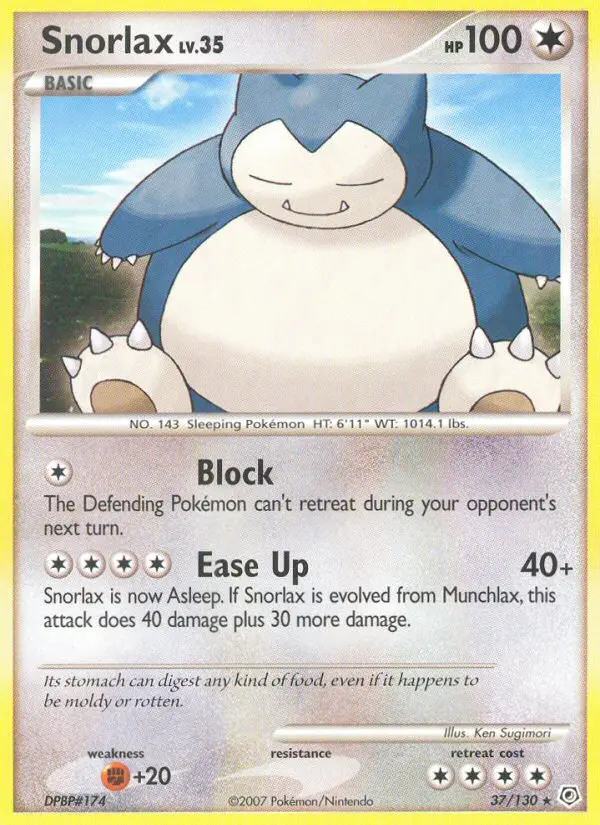 Snorlax, Diamond & Pearl #37