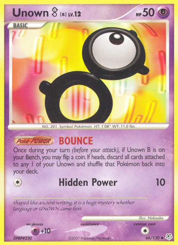 Unown B, Diamond & Pearl #66