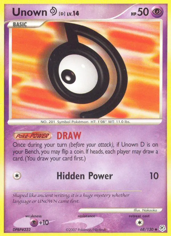 Unown D, Diamond & Pearl #68