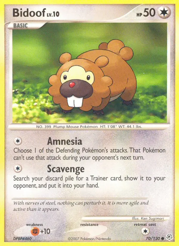 Bidoof, Diamond & Pearl #70