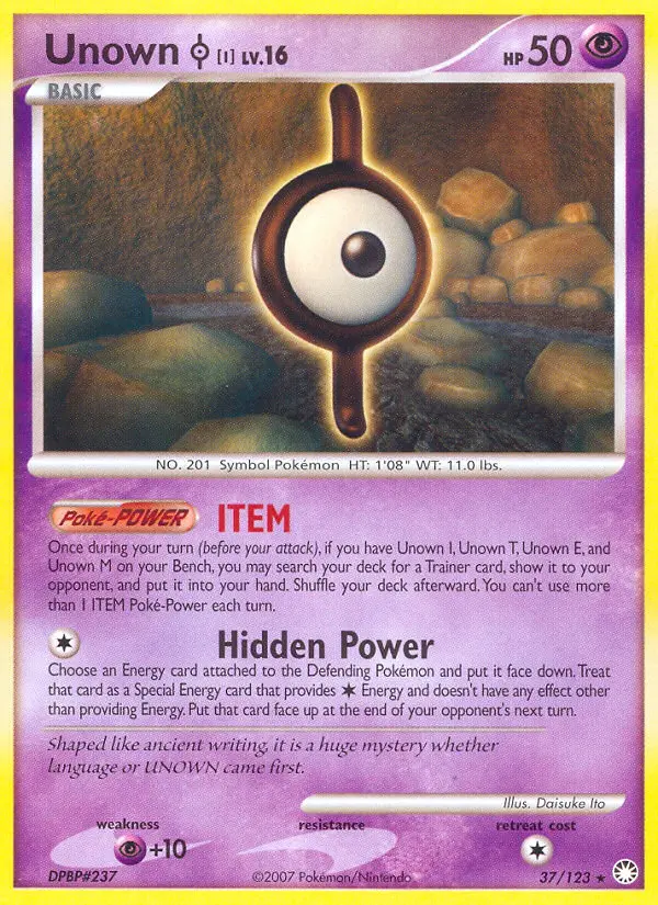 Unown I, Mysterious Treasures #37