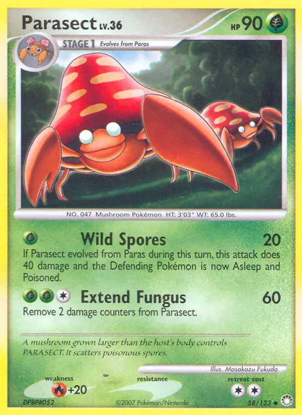 Parasect, Mysterious Treasures #58