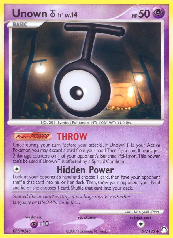 Unown T, Mysterious Treasures #67