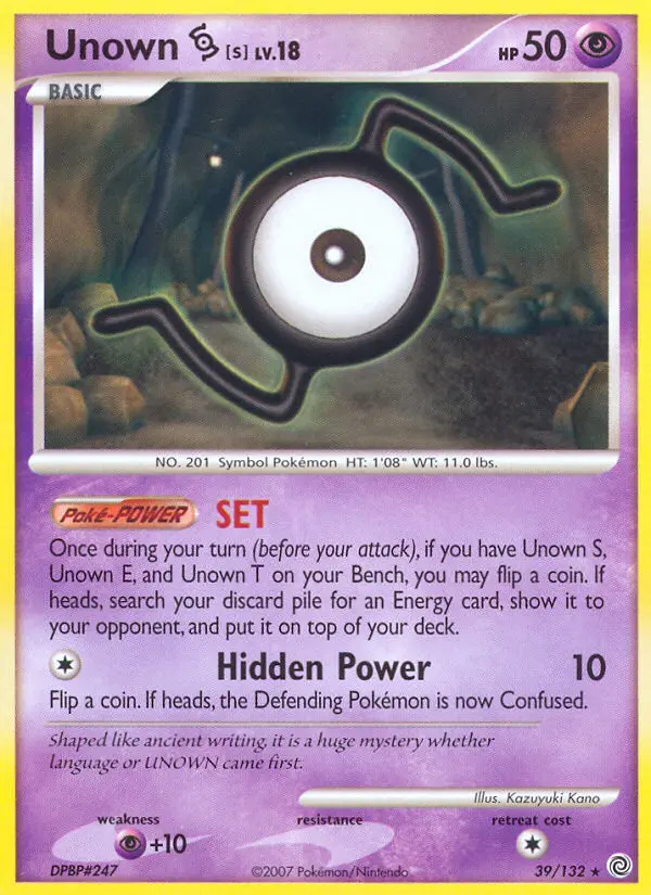 Unown S, Secret Wonders #39