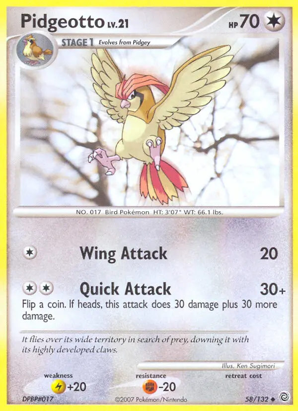 Pidgeotto, Secret Wonders #58