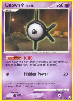 Unown K, Secret Wonders #68/132