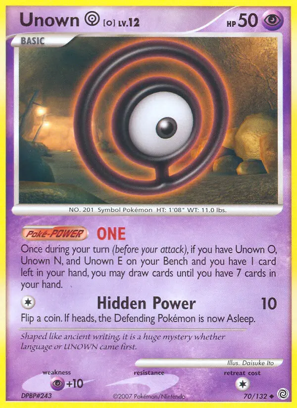 Unown O, Secret Wonders #70