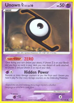 Unown Z, Secret Wonders #72/132
