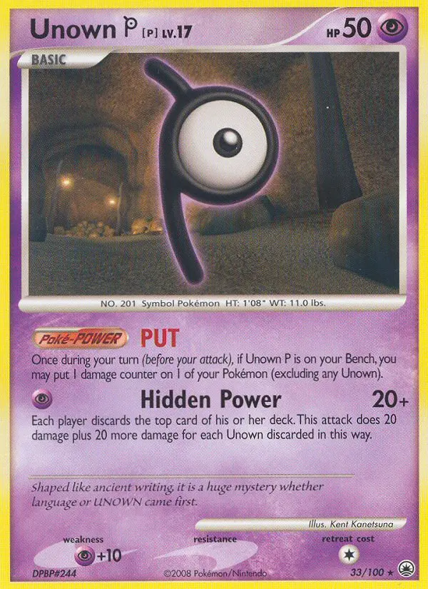 Unown P, Majestic Dawn #33