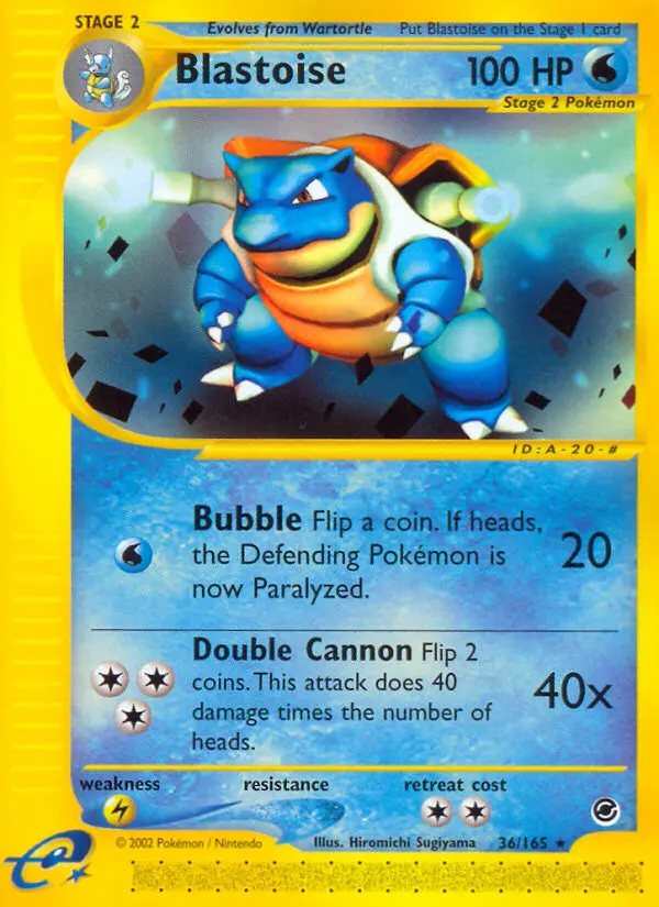 Blastoise, Expedition Base Set #36