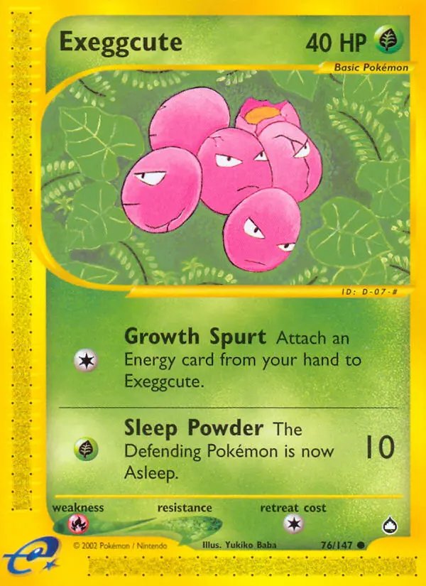 Exeggcute, Aquapolis #76