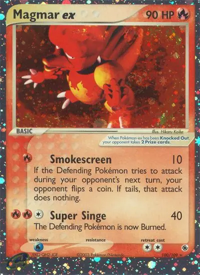 Magmar ex, Ruby & Sapphire #100