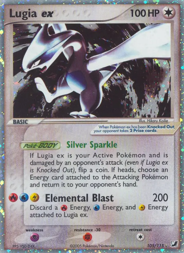 Lugia ex, Unseen Forces #105