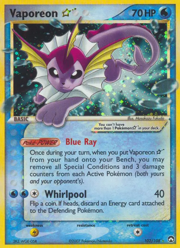 Vaporeon ☆, Power Keepers #102