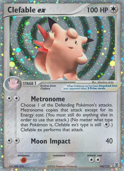 Clefable ex, FireRed & LeafGreen #106
