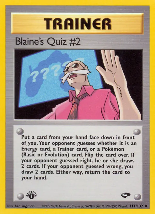 Blaine's Quiz #2, Gym Challenge #111