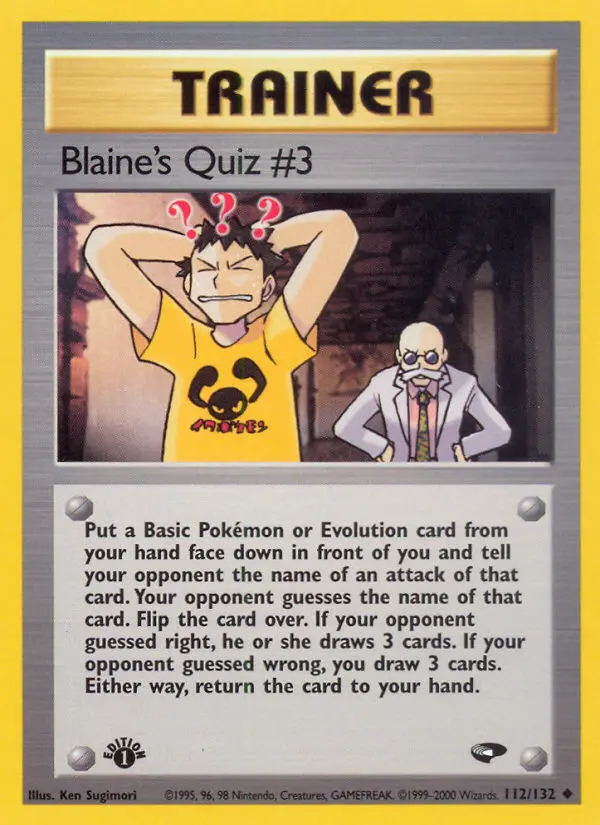 Blaine's Quiz #3, Gym Challenge #112