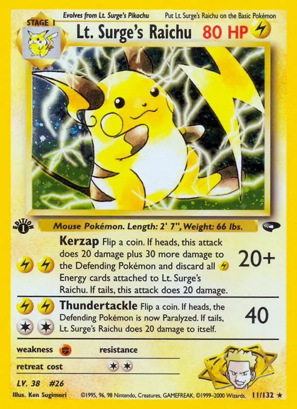 Lt. Surge's Raichu, Gym Challenge #11