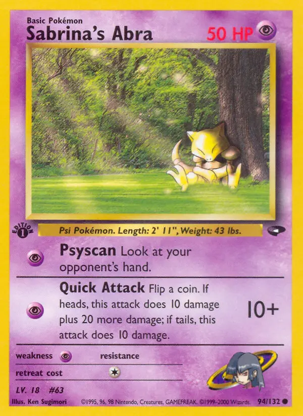 Sabrina's Abra, Gym Challenge #94