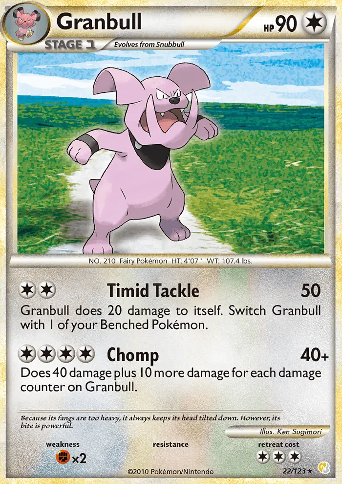 Granbull, HeartGold SoulSilver #22