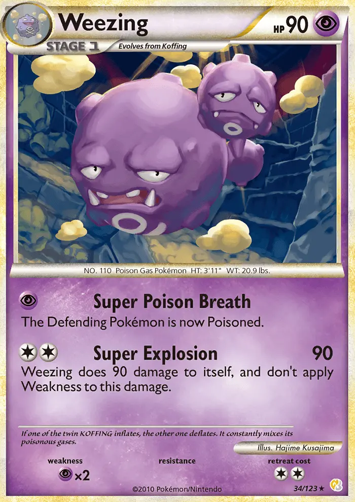 Weezing, HeartGold SoulSilver #34