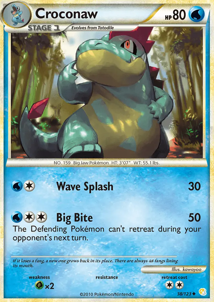 Croconaw, HeartGold SoulSilver #38