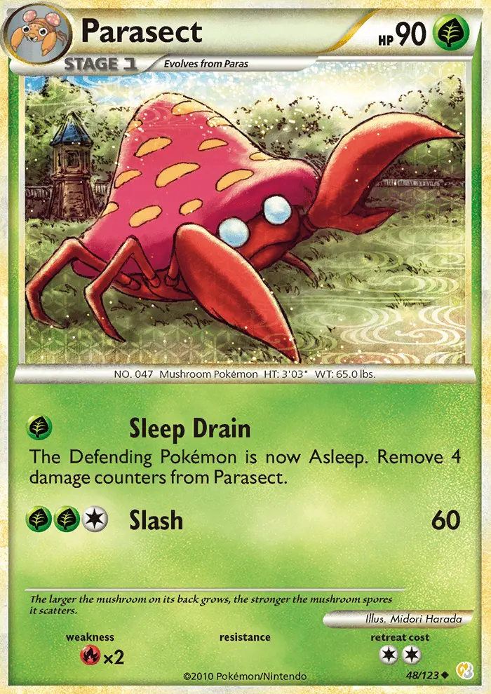 Parasect, HeartGold SoulSilver #48