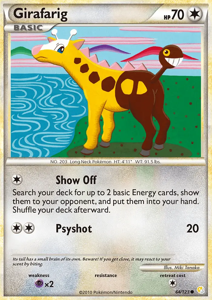 Girafarig, HeartGold SoulSilver #64