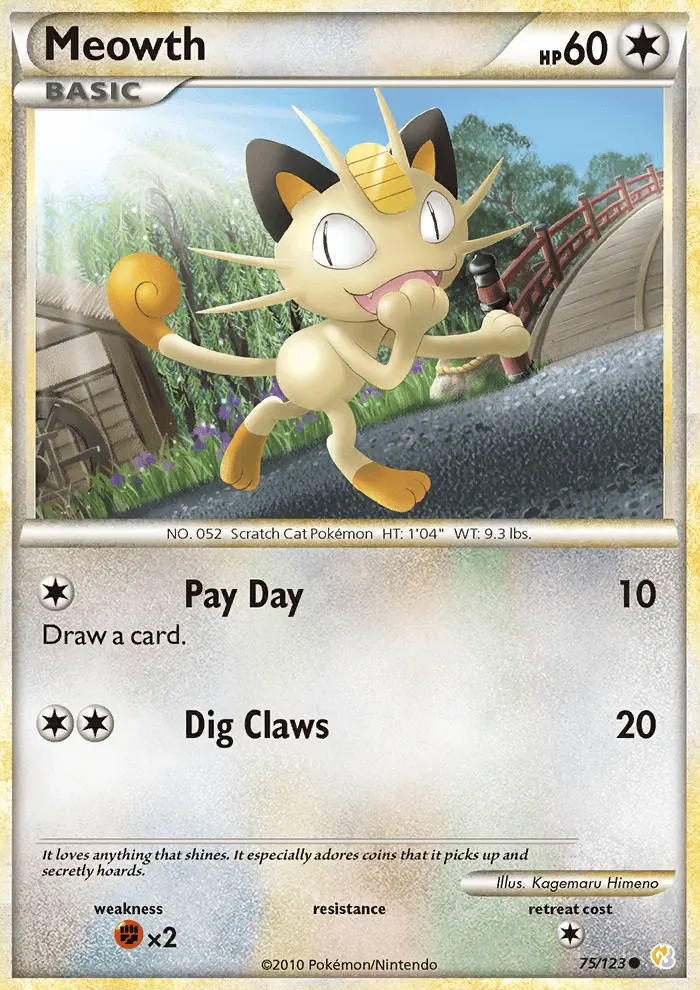 Meowth, HeartGold SoulSilver #75