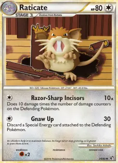 Raticate, Undaunted #34/90