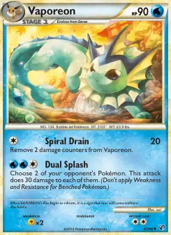 Vaporeon, Undaunted #41/90