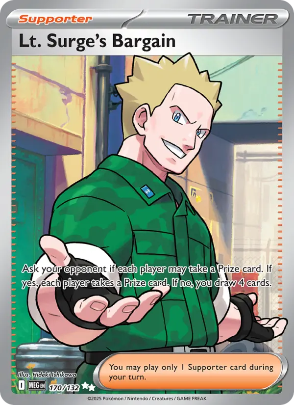 Lt. Surge's Bargain, Mega Evolution #170