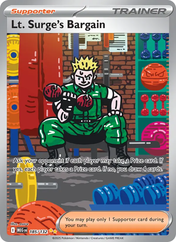 Lt. Surge's Bargain, Mega Evolution #185