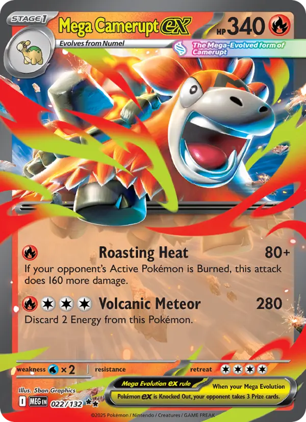Mega Camerupt ex, Mega Evolution #22