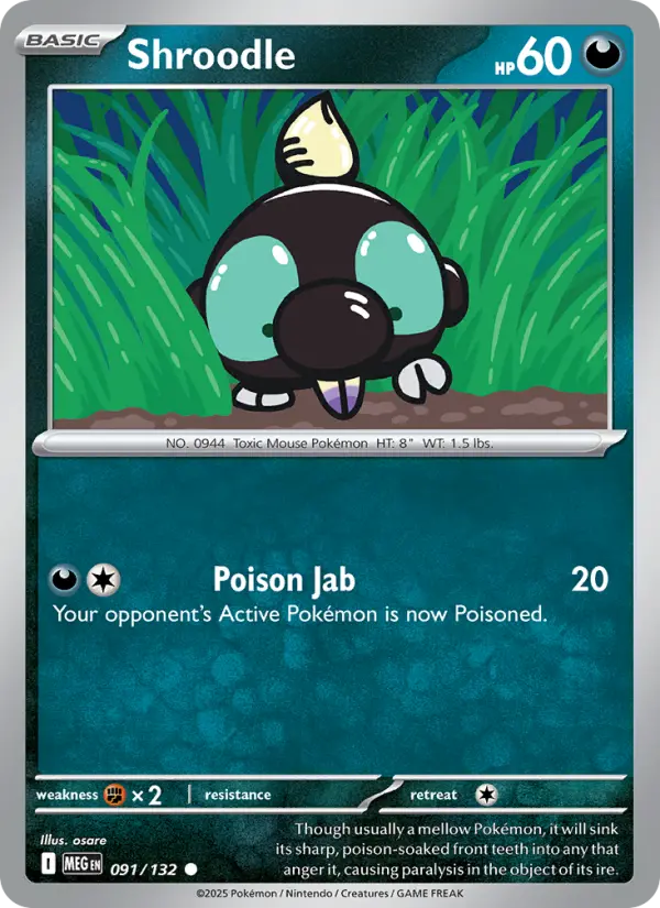 Shroodle, Mega Evolution #91