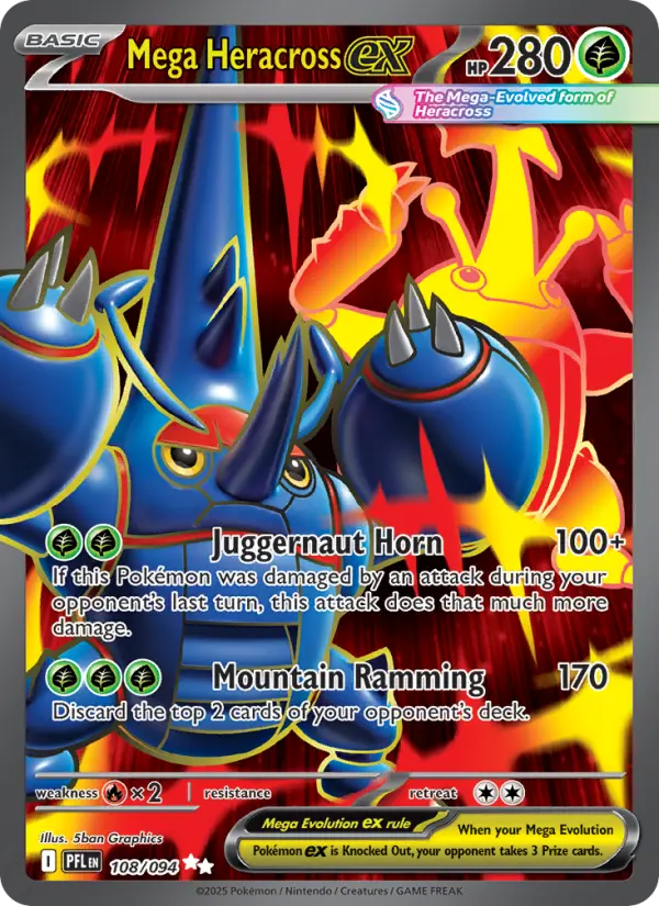 Mega Heracross ex, Phantasmal Flames #108