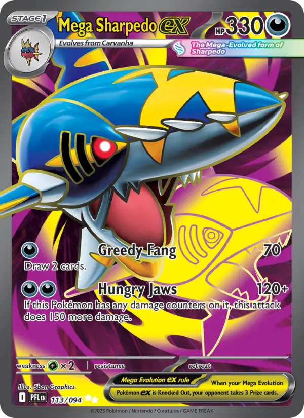 Mega Sharpedo ex, Phantasmal Flames #113