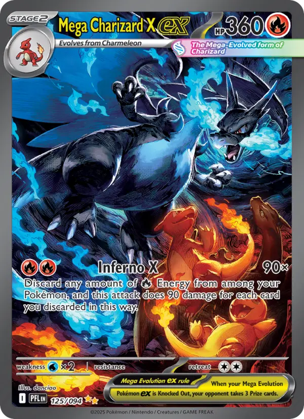 Mega Charizard X ex, Phantasmal Flames #125