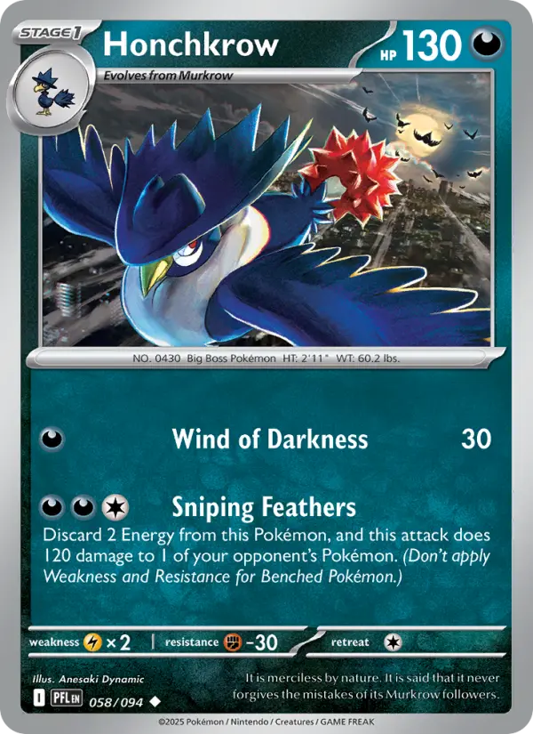 Honchkrow, Phantasmal Flames #58