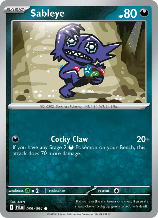 Sableye, Phantasmal Flames #59
