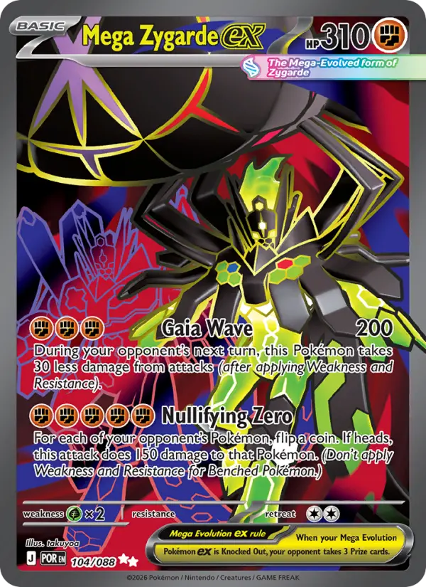 Mega Zygarde ex, Perfect Order #104