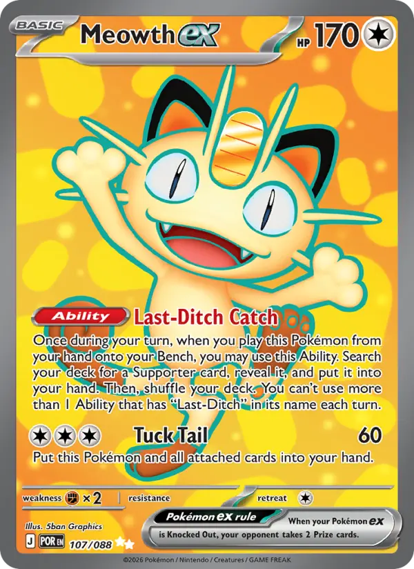 Meowth ex, Perfect Order #107