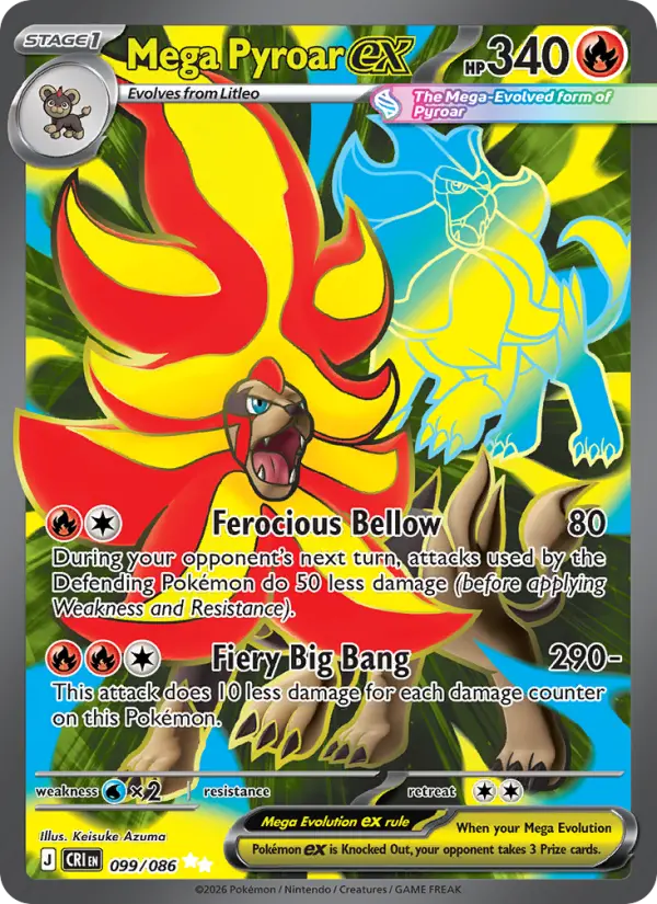 Mega Pyroar ex, Chaos Rising #99