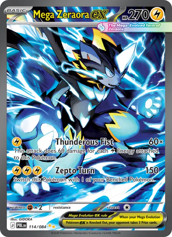 Mega Zeraora ex, Pitch Black #114