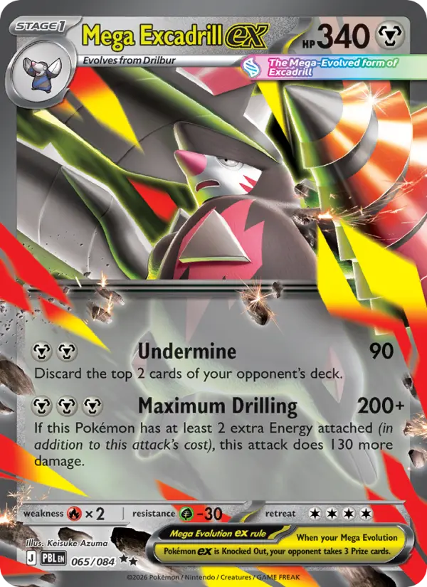 Mega Excadrill ex, Pitch Black #65
